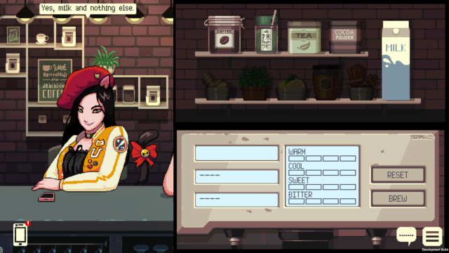 There are many different drinks the game lets you brew