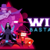 Key Art for the game Wild Bastards. Image depics Casino, Spider Rosa, and Judge standing in front of a planet with the logo to the right.
