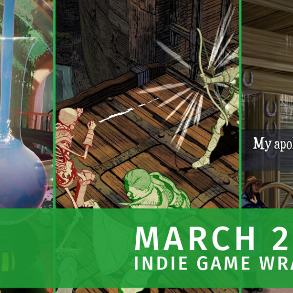 Indie Game Wrap-Up Header Image for March 2025.