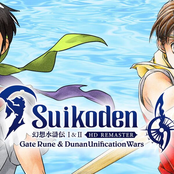 key art for the game Suikoden I & II HD Remaster Gate Rune and Dunan Unification Wars