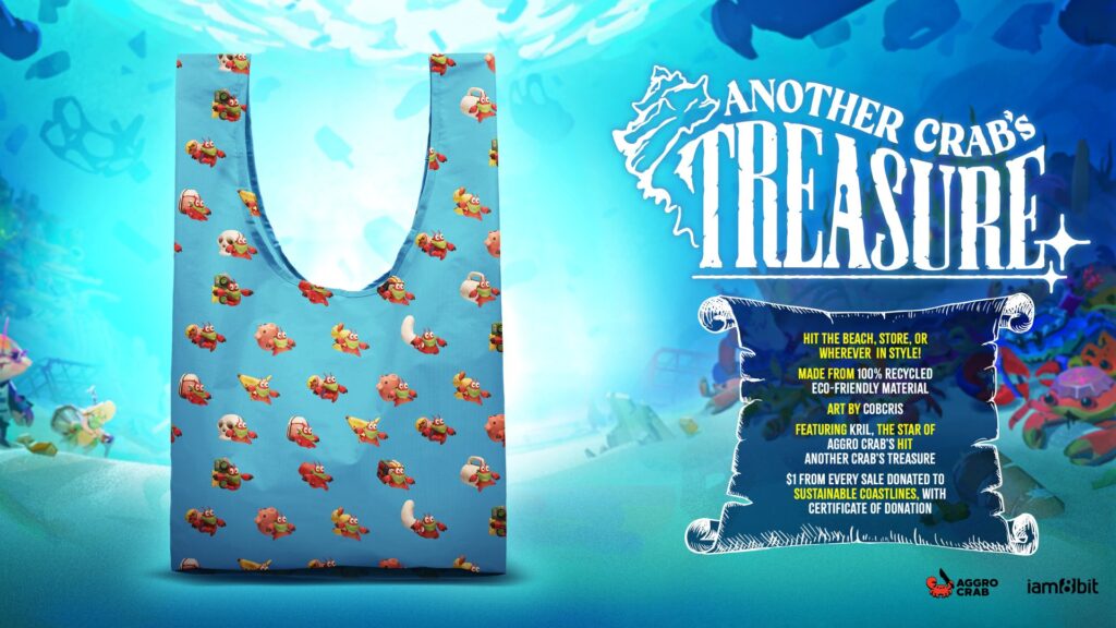 Another Crab's Treasure eco friendly tote bag