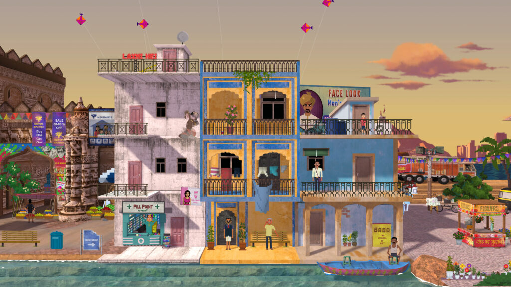 A panorama of the city in Detective Dotson
