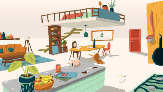 A screenshot from the game Henry Halfhead.