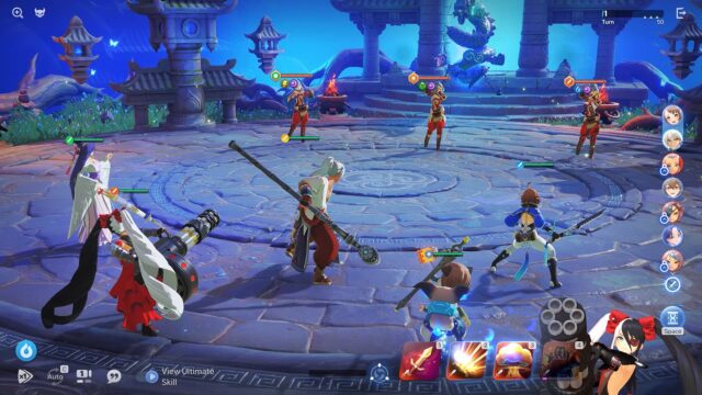 Screenshot from the game Blade & Soul Heroes Turn-Based Battle