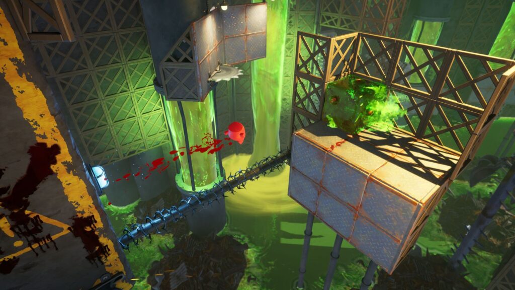 A game screenshot from Super Meat Boy 3D