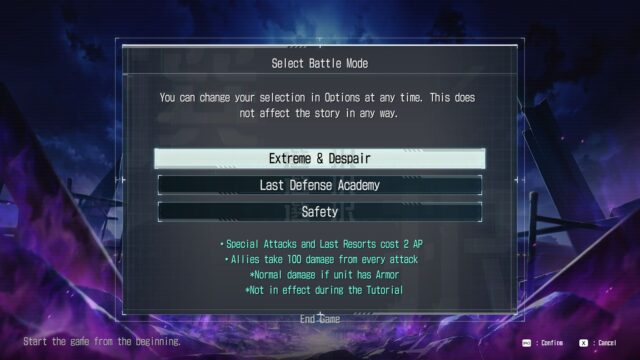 The Hundred Line -Last Defense Academy- - Difficulty Modes