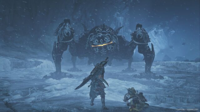 A screenshot from the Monster Hunter Wilds x FFXIV collaboration