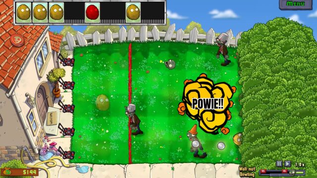 Plants vs Zombies Replanted Wall Nut bowling screenshot