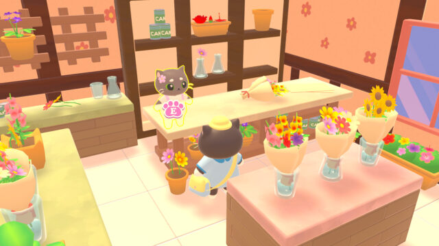 Catto at the florist.