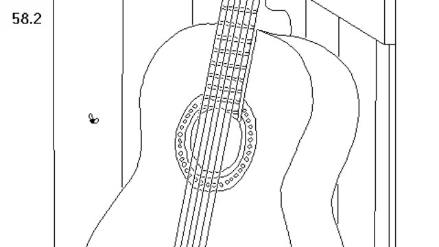 The fly near a guitar.