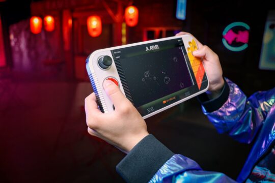 A lifestyle shot from Atari Gamestation Go