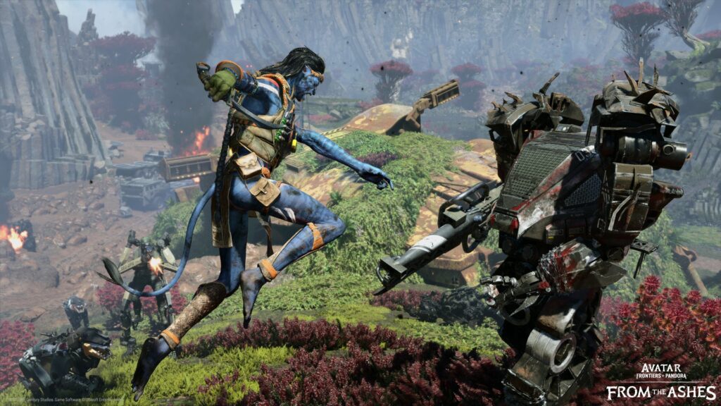 A screenshot from From the Ashes expansion for Avatar: Frontiers of Pandora