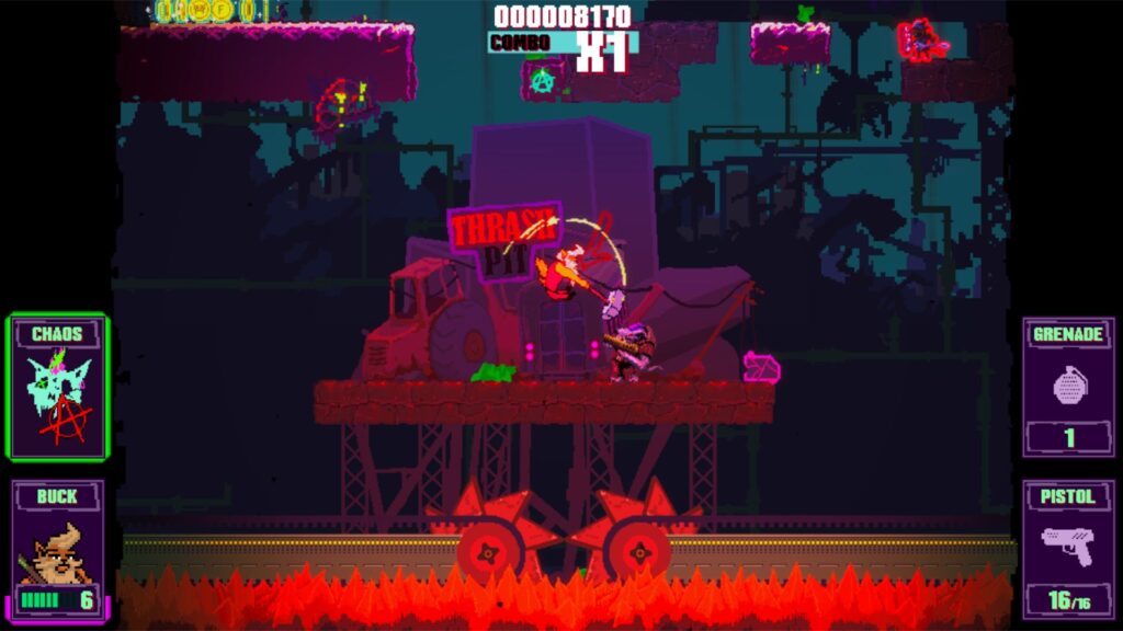 A screenshot from the game Clawpunk