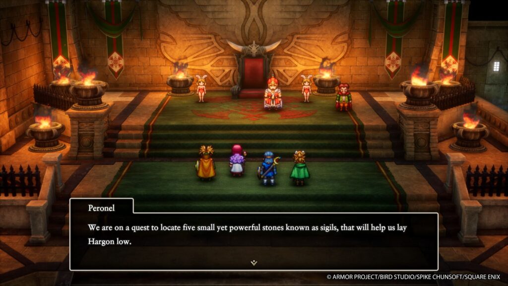 A screenshot from Dragon Quest 2 HD-2D Remake