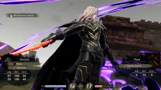 A screenshot from Fire Emblem Fortune's Weave