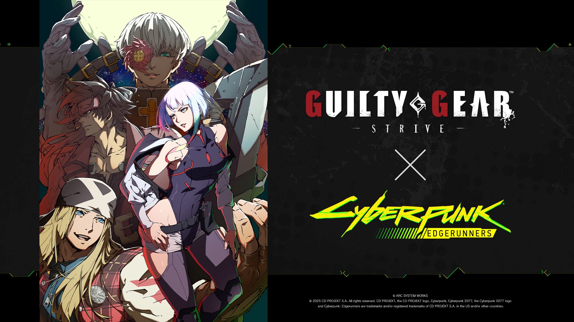 Guilty Gear Strive Cyberpunk Edgerunners key art