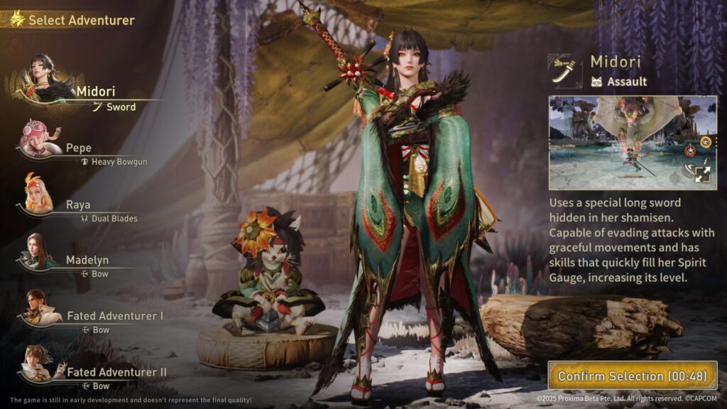 A screnshot from Monster Hunter Outlanders