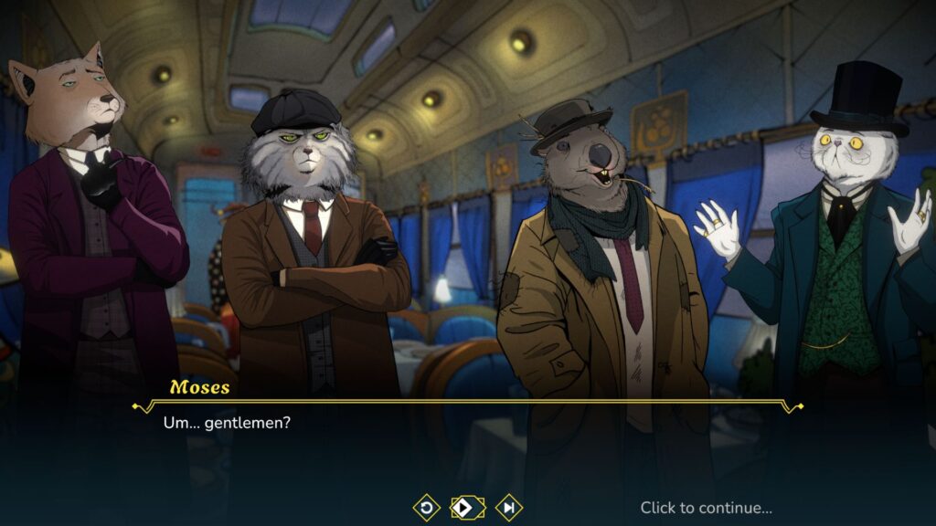 A screenshot from Moses and Plato: Last Train to Clawville