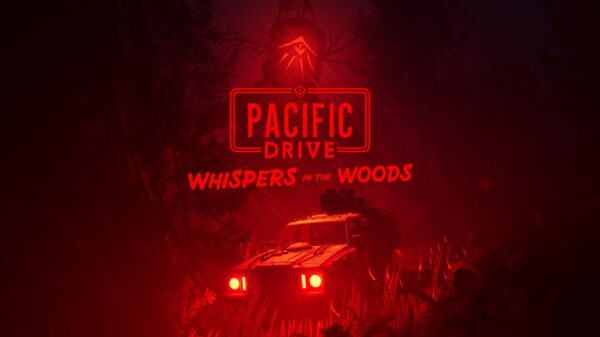 Pacific Drive Whispers in the Woods key art