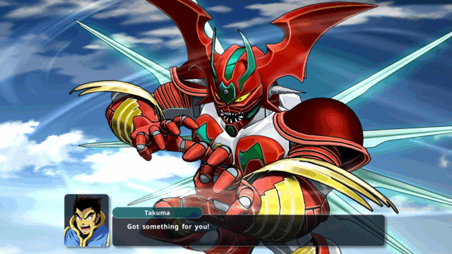 A screenshot from Super Robot Wars Y