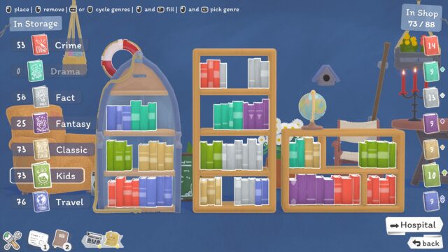 Tiny Bookshop new game screenshot