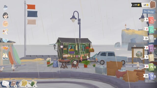 A game screenshot from Tiny Bookshop