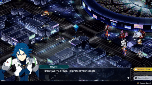 A screenshot from the game Super Robot Wars Y