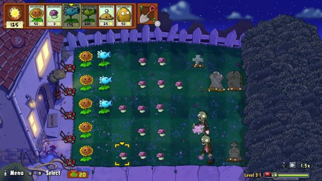 A screenshot from the game Plants vs. Zombies: Replanted.