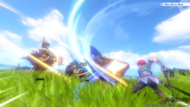 Trails in the Sky 1st Chapter screenshot showing Joshua attacking some enemies.