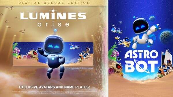 Lumines Arise Digital Deluxe Astro Bot header
