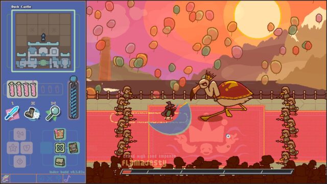 A screenshot from the game Scrabdackle