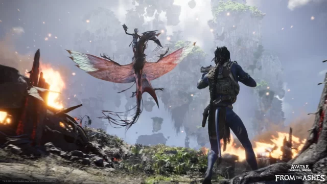 A screenshot from Avatar: Frontiers of Pandora - From The Ashes