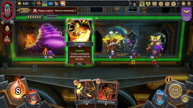 A screenshot from the game Monster Train 2 - Destiny of the Railforged