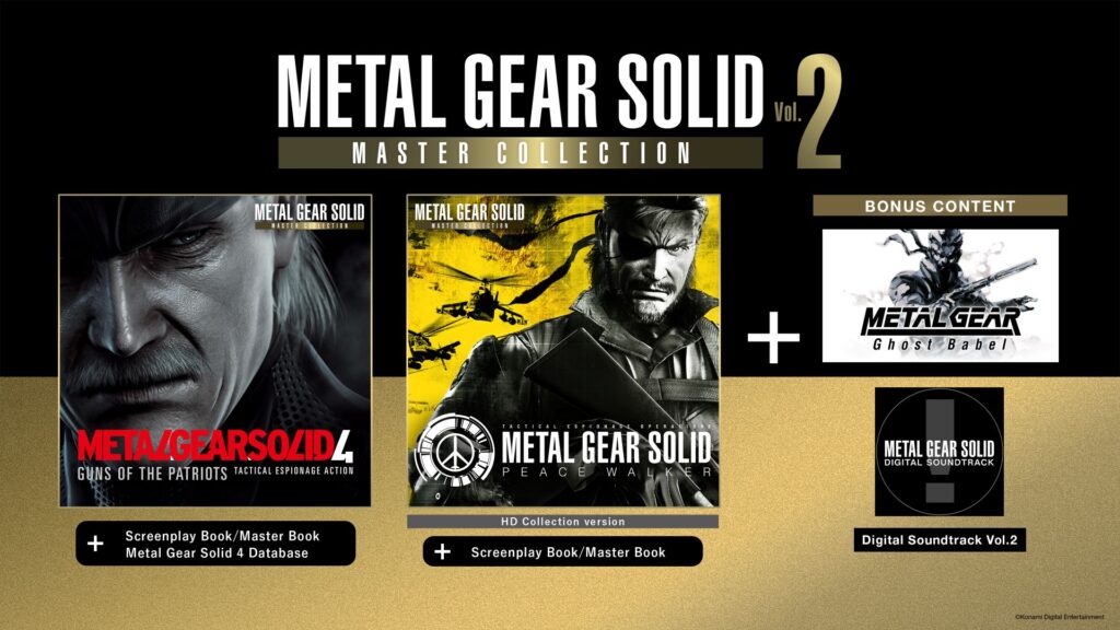 Metal Gear Solid Master Collection Vol 2 Game List