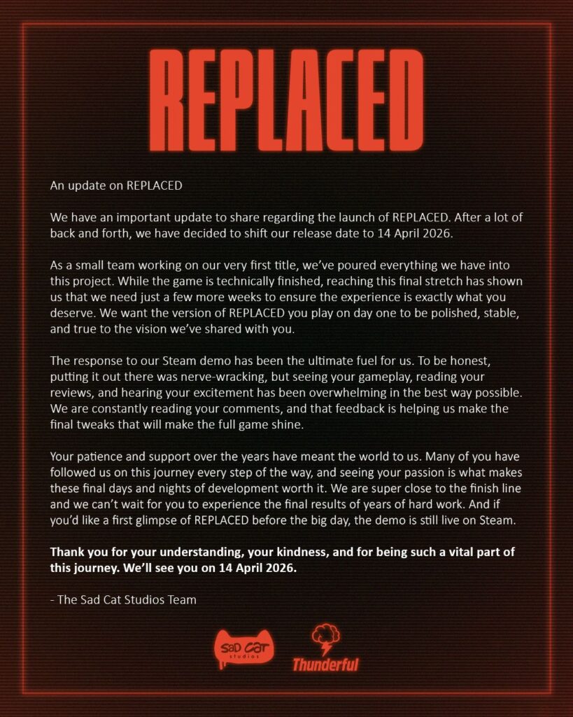 Replaced Release Date Update