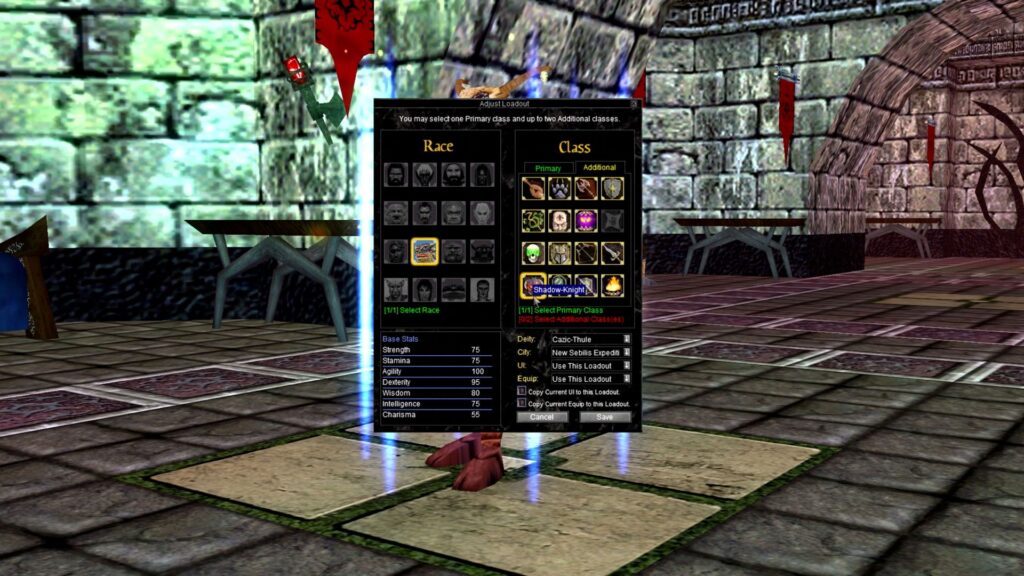 A screenshot from EverQuest Legends