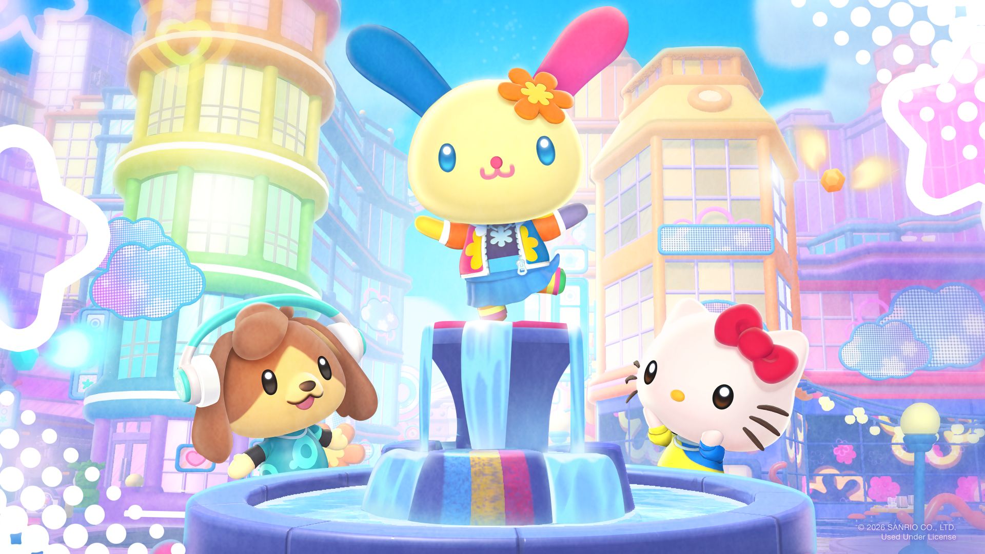 Hello Kitty Island Adventure City Town key art