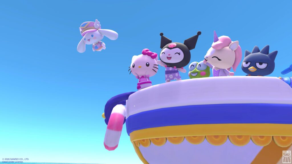 A game screenshot from Hello Kitty Island Adventure City Town