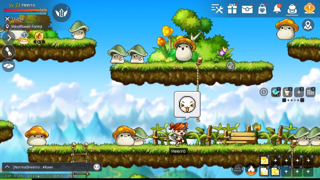 MapleStory M game screenshot