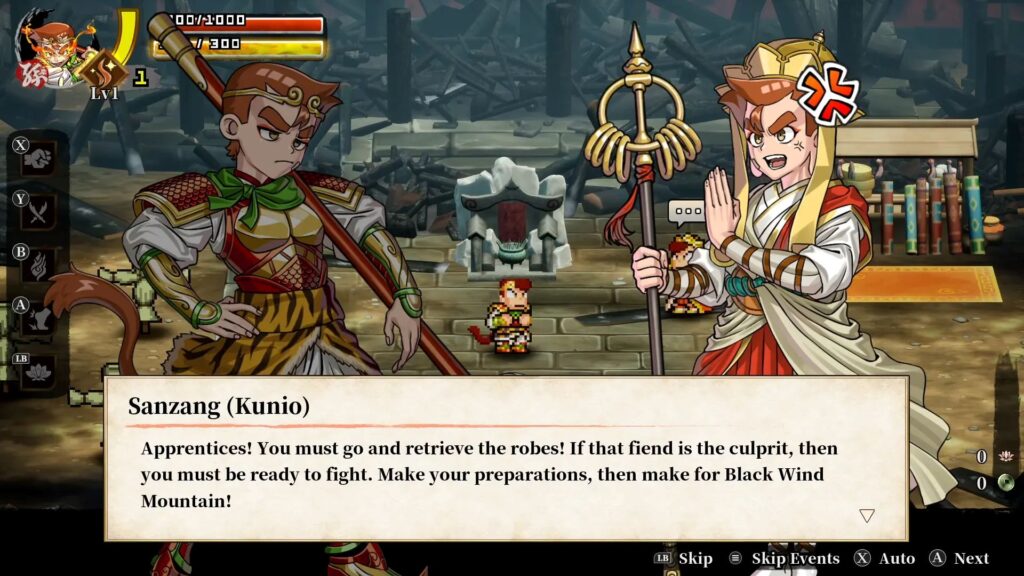 A screenshot from River City Saga Journey to the West