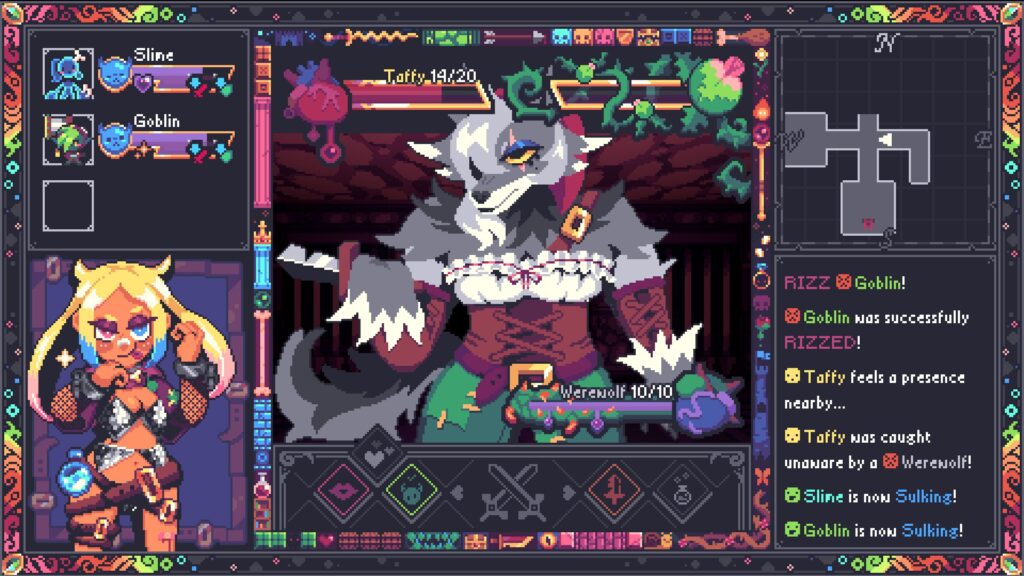 A screenshot of Rizz Dungeon Skeleton Key to My Heart