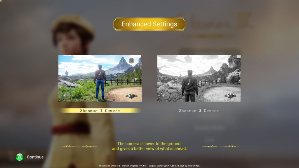 Shenmue III Enhanced UI Snap
