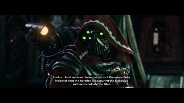 A screenshot from Warhammer 40000 Darktide Beyond the Hive