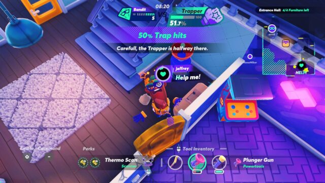 A game screenshot from Bandit Trap