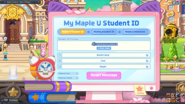 A screenshot from Global MapleStory Maple University