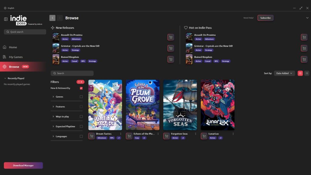 Indie Pass screenshot