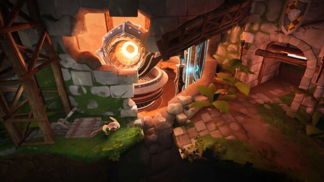 A screenshot from Moss The Forgotten Relic
