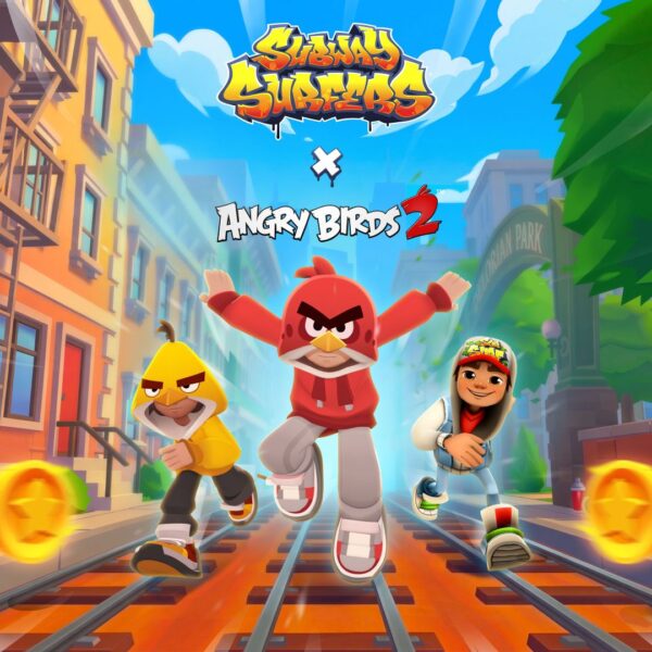 Subway Surfers Angry Birds 2 key art