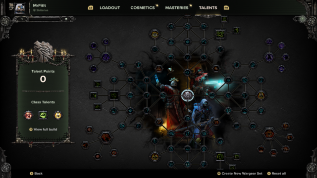 The Skitarii skill tree
