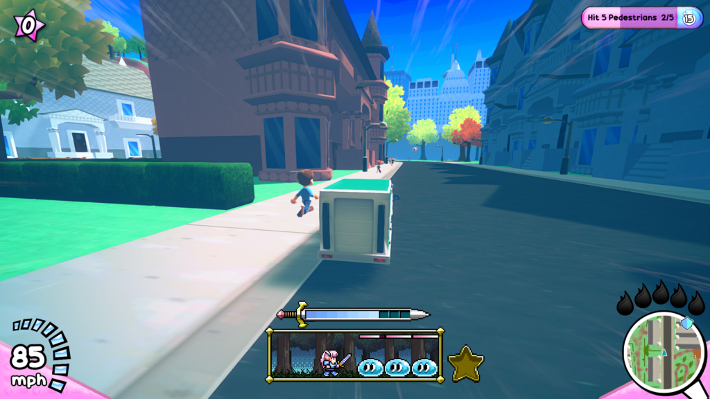 A screenshot from Truck-kun is Supporting Me from Another World